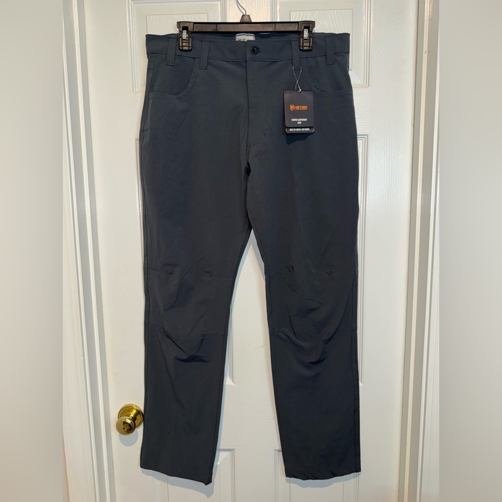 HeyBo Men's Gray Work Pants. Size 34 x 32. NWT